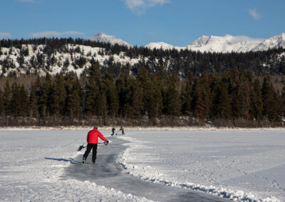 Skating Patricia Lake - Explore Jasper